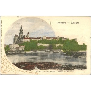 Château de Wawel vu du côté de la Vistule, 1901