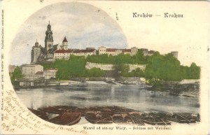 Wawel Castle from the side of the Vistula River, 1901