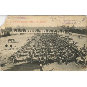 C. k. Caserne d'artillerie, Dąbie, vers 1910