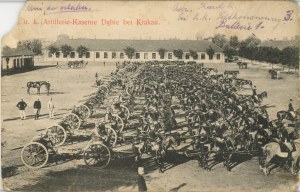 C. k. Dělostřelecká kasárna, Dąbie, asi 1910