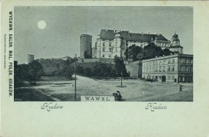 Wawel Castle, so called moonlight, circa 1900.