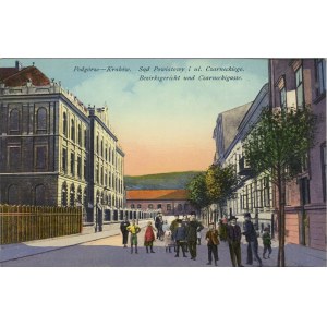 Cracovie - Podgórze - Tribunal d'instance et rue Czarneckiego, vers 1910