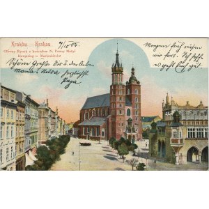 Place principale avec l'église de la N. Vierge Marie, 1904