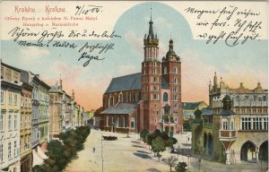 The main square with the church of N. Virgin Mary, 1904