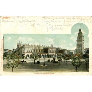 Tuchhalle und Rathausturm, um 1900