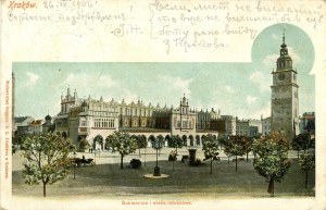 Sala delle stoffe e torre del municipio, 1900 ca.