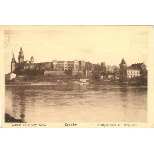 Hrad Wawel ze strany Visly, 1915