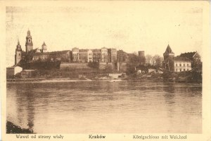 Wawel Castle from the side of the Vistula River, 1915