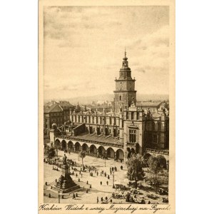 Widok z wieży Maryackiej na Rynek, ok. 1915