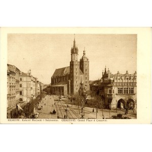 Église Mariaty et halle aux draps, vers 1915