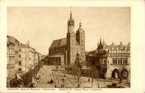 Église Mariaty et halle aux draps, vers 1915