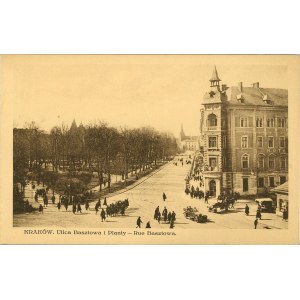 Ulice Basztowa a Planty, asi 1920