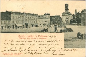 Kraków - Podgórze - Place du marché et église, 1899
