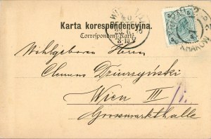 Krakov - Podgórze - Trhové námestie a kostol, 1900