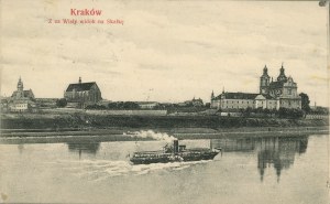 From beyond the Vistula River a view of Skałka, 1906