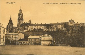 Das Königsschloss Wawel von der Seite der Planty, um 1910
