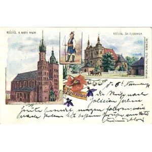 Lithographie, Mehrfachansicht, 1898