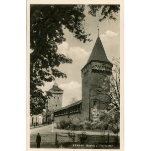 Věž a Floriánská brána, kolem roku 1940.
