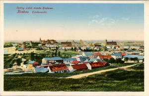 Krakov - Podgórze - Celkový pohled na město Krakov z Krzemionek, 1912