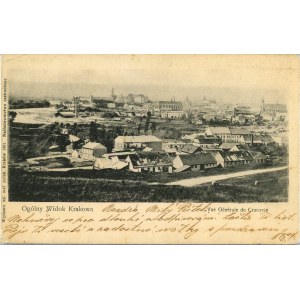 Krakow - Podgórze - General view of the city of Krakow from Krzemionki, 1901