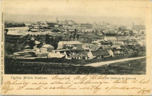 Kraków - Podgórze - Ogólny widok miasta Krakowa z Krzemionek, 1901