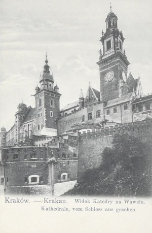 Vue de la cathédrale de Wawel, vers 1900
