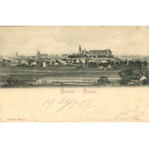 Dębniki - View of Wawel Castle and the old town, ca. 1900.