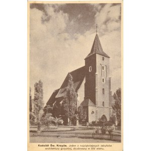 Kościół św. Krzyża, reklama firmy A. Piasecki, ok. 1920