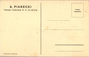 Kostel svatého Kříže, reklama A. Piasecki, asi 1920