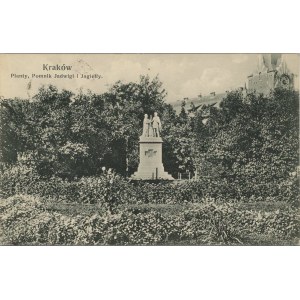 Planty, pomník Jadwigy a Jagielly, 1908