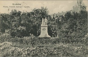Planty, Pomník Jadwigy a Jagiella, 1908
