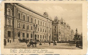 Matejko Square and the Jagiello monument, 1917