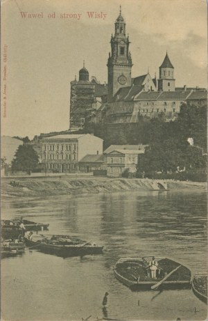 Wawel Castle from the side of the Vistula River, 1902
