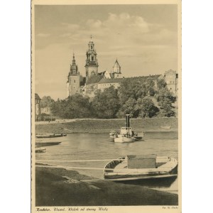 Hrad Wawel, pohľad od Visly, foto: St. Mucha, asi 1935