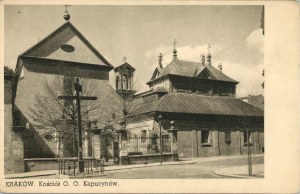 Kapucínsky kostol, asi 1925 Kapucínsky kostol, asi 1925