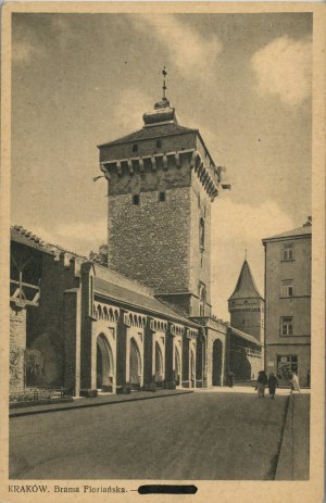 Floriánská brána, vlajky, cca 1940