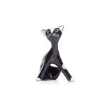 Zdana KOSICKA (1894 - 1972), Figurine Chat assis, Manufacture de Porcelaine Bogucice