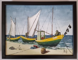 Jerzy Okon, Pescatori e le loro barche, 2024