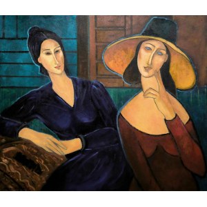Krystyna Ruminkiewicz, Two Muses from Modigliani, 2024