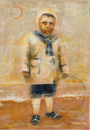 Miroslaw Antoniewicz, Boy with a wheel, 2013