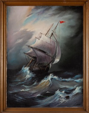 W. DORONCHENKOV (20th century), Under Full Sails, 1993