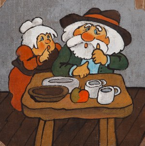 Julitta KARWOWSKA-WNUCZAK (geb. 1935), Großmutter und Großvater, aus dem Zeichentrickfilm 