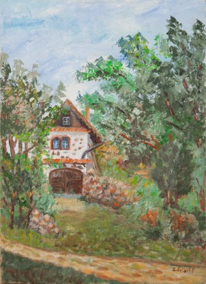 Zofia KISIEL (20. Jahrhundert), Häuschen auf dem Witkowski-Grundstück, 1988