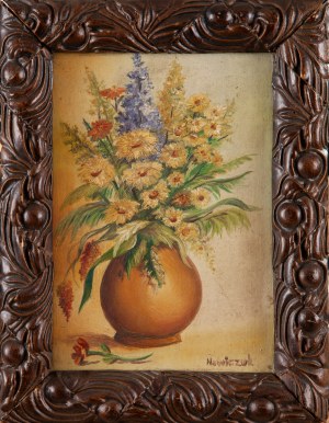 NOWICZUK (20th century), Flowers in a vase
