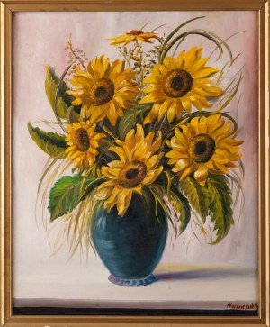 NOWICZUK (20th century), Sunflowers, 1997