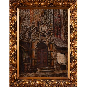 Maler unbestimmt, Belgier, SAEY? (19.-20. Jahrhundert), Eingang zur St.-Annen-Kapelle in Antwerpen