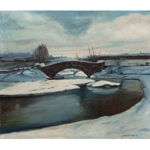 Alicja WOLIÑSKA (XXe siècle), Paysage d'hiver, 1989