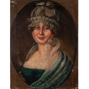 Peintre non spécifié, monogrammé ZG (19e-20e siècle), Portrait d'une femme en coiffe