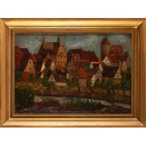 Maler unbestimmt, Deutsch? (20. Jahrhundert), Panorama einer Stadt