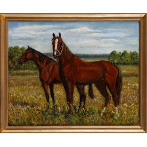 Peintre non spécifié (20e siècle), Chevaux